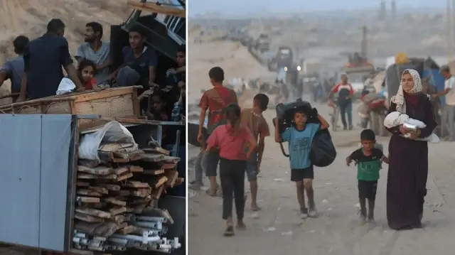 israilin kara saldirilari nedeniyle gazze kentindeki filistinlilerin zorunlu gocu suruyor qmN9IYvC