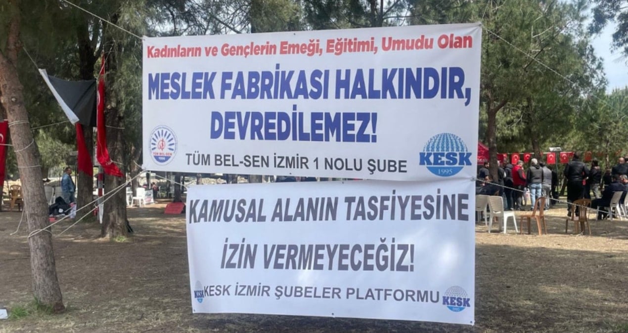 İzmir’de Hukuksuzluğa Karşı Direniş: Meslek Fabrikası Nöbeti